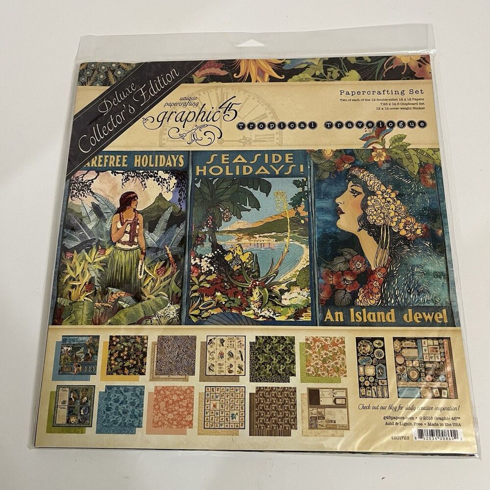 Graphic 45 Tropical Travelogue Deluxe Collector's Edition SEALED Retired